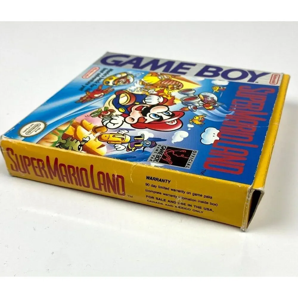 1989 Original Super Mario Land Gameboy Game w/ Original Box & Instruction Manual